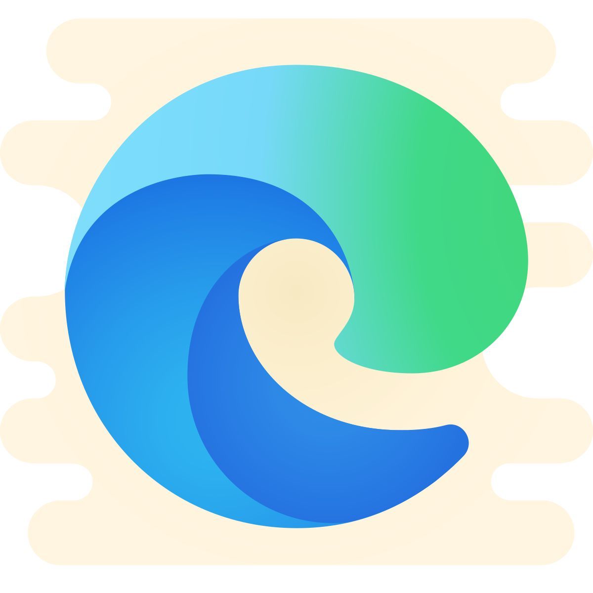 Microsoft Edge icon in Cute Clipart style